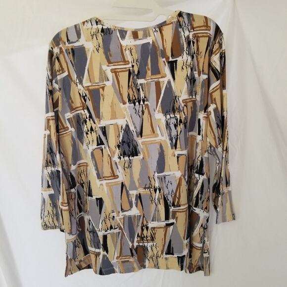 Draper & Damon's Tan pants w/ Bonus Alfred Dunner Top Size S - Picture 3 of 11